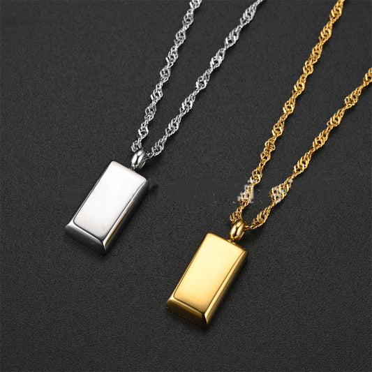 Gianduja Noisettes: Elegant Titanium Steel Nut Pendant Necklace