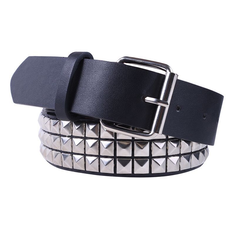 Dramatic Style Hollow-out Square Metallic Rivet Belt