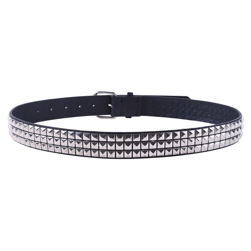 Dramatic Style Hollow-out Square Metallic Rivet Belt