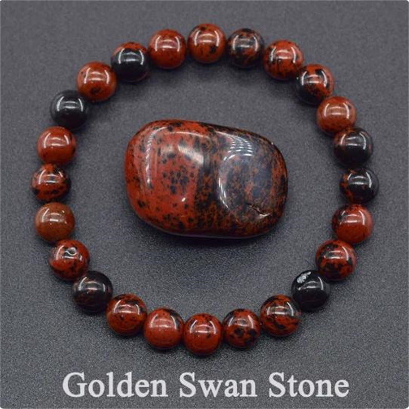 Natural Stone Elastic String Beaded Bracelet