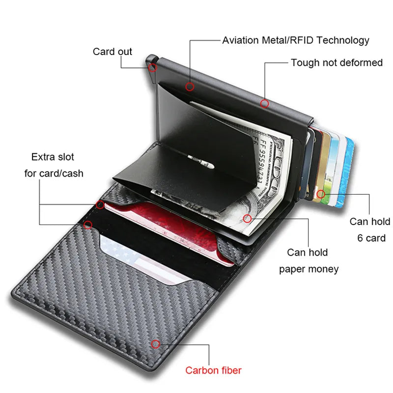 Carbon Card Holder Wallets