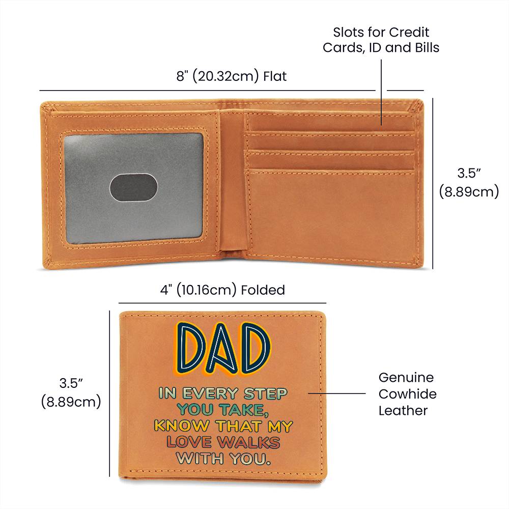 Leather Wallet - Dad In Every Step
