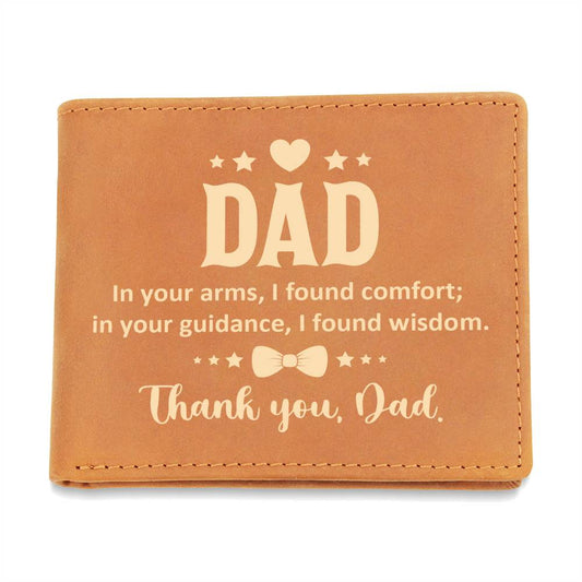 Leather Wallet - Dad In Your Arms