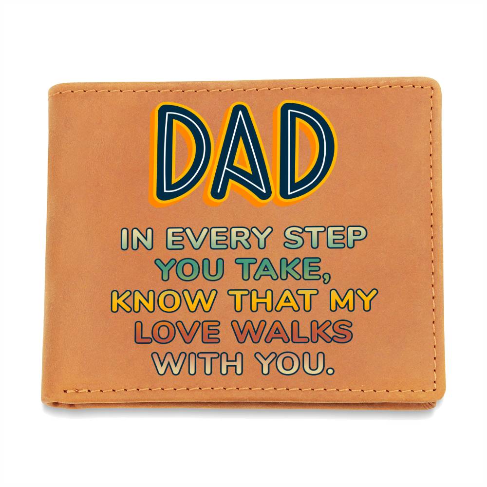 Leather Wallet - Dad In Every Step