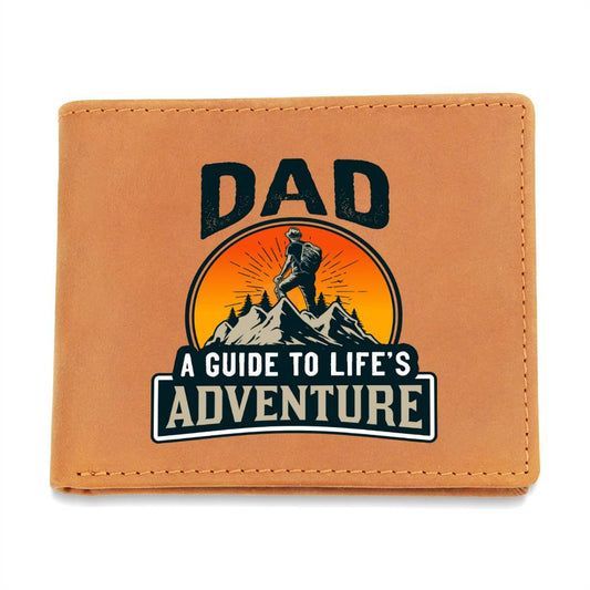 Leather Wallet - Dad A Guide To Life's Adventure