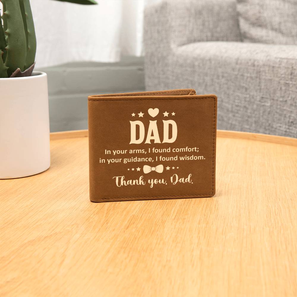 Leather Wallet - Dad In Your Arms