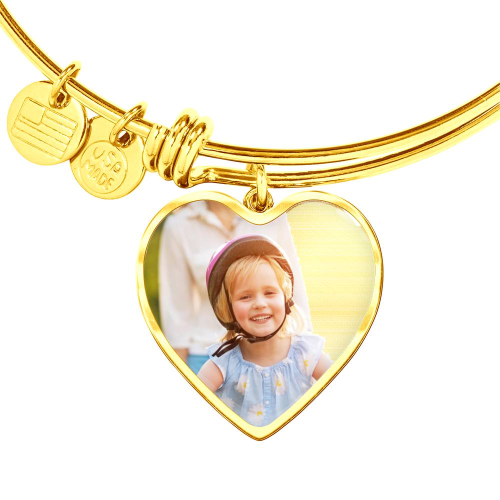 Heart Bangle - Custom Photo