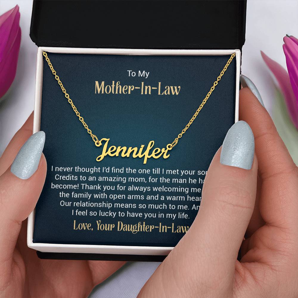 Custom Name Necklace - For Mother-in-Law