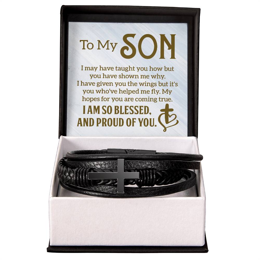 Cross Bracelet - To My Son