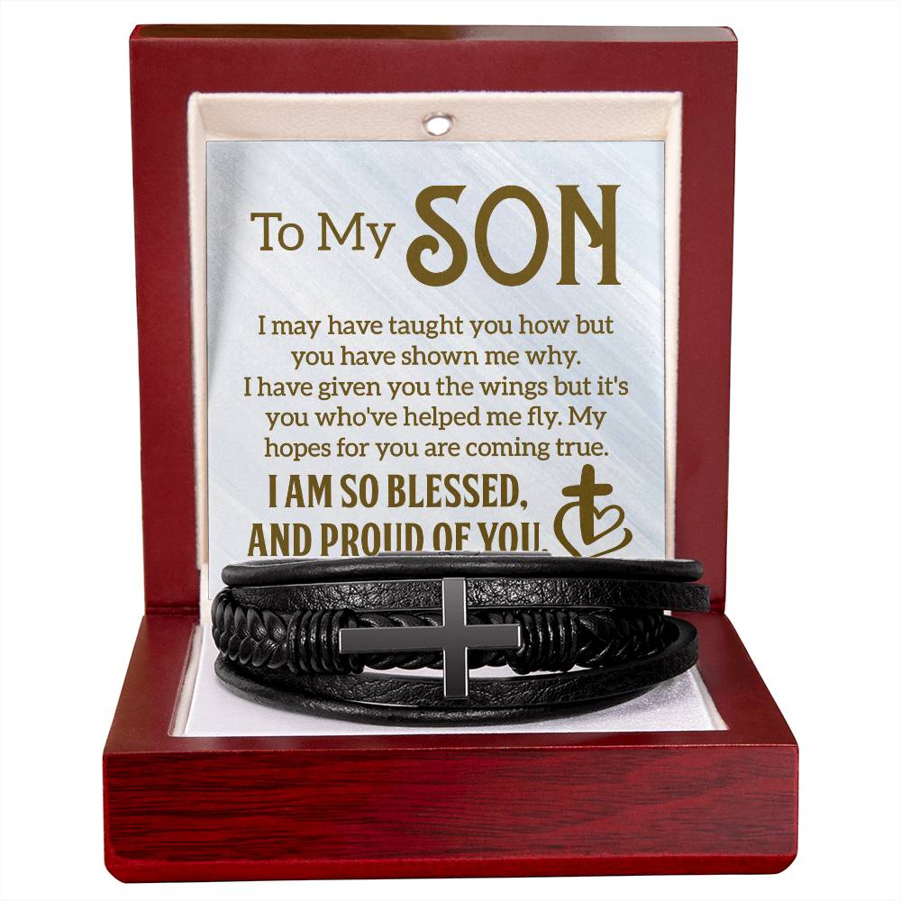 Cross Bracelet - To My Son