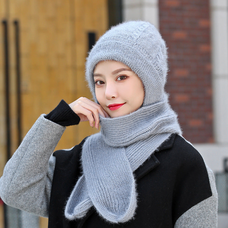 Hat And Scarf All-in-one Women's 2024 Winter Style