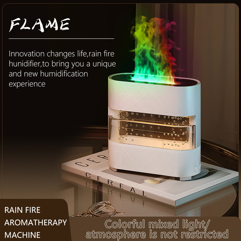 Color Flame Water Drip Humidifier and Diffuser